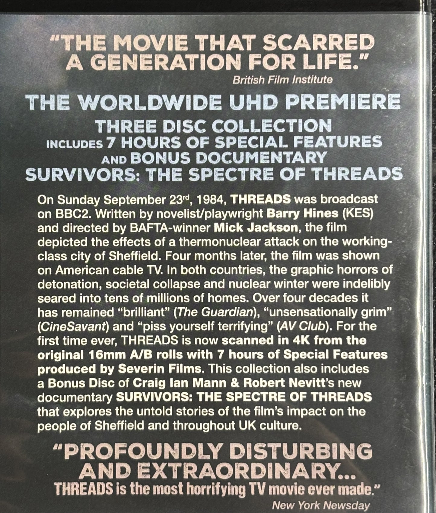 Threads (1984) - 4K + Blu-ray - new