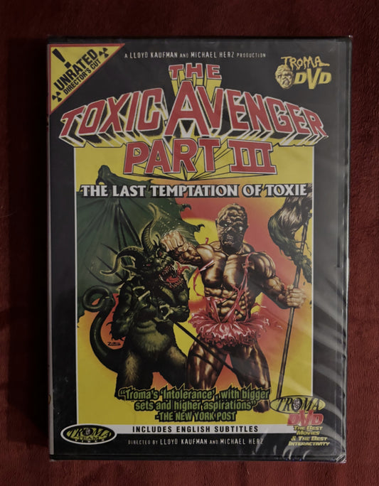 The Toxic Avenger Part 3: The Last Temptation of Toxie (1989) - DVD - new