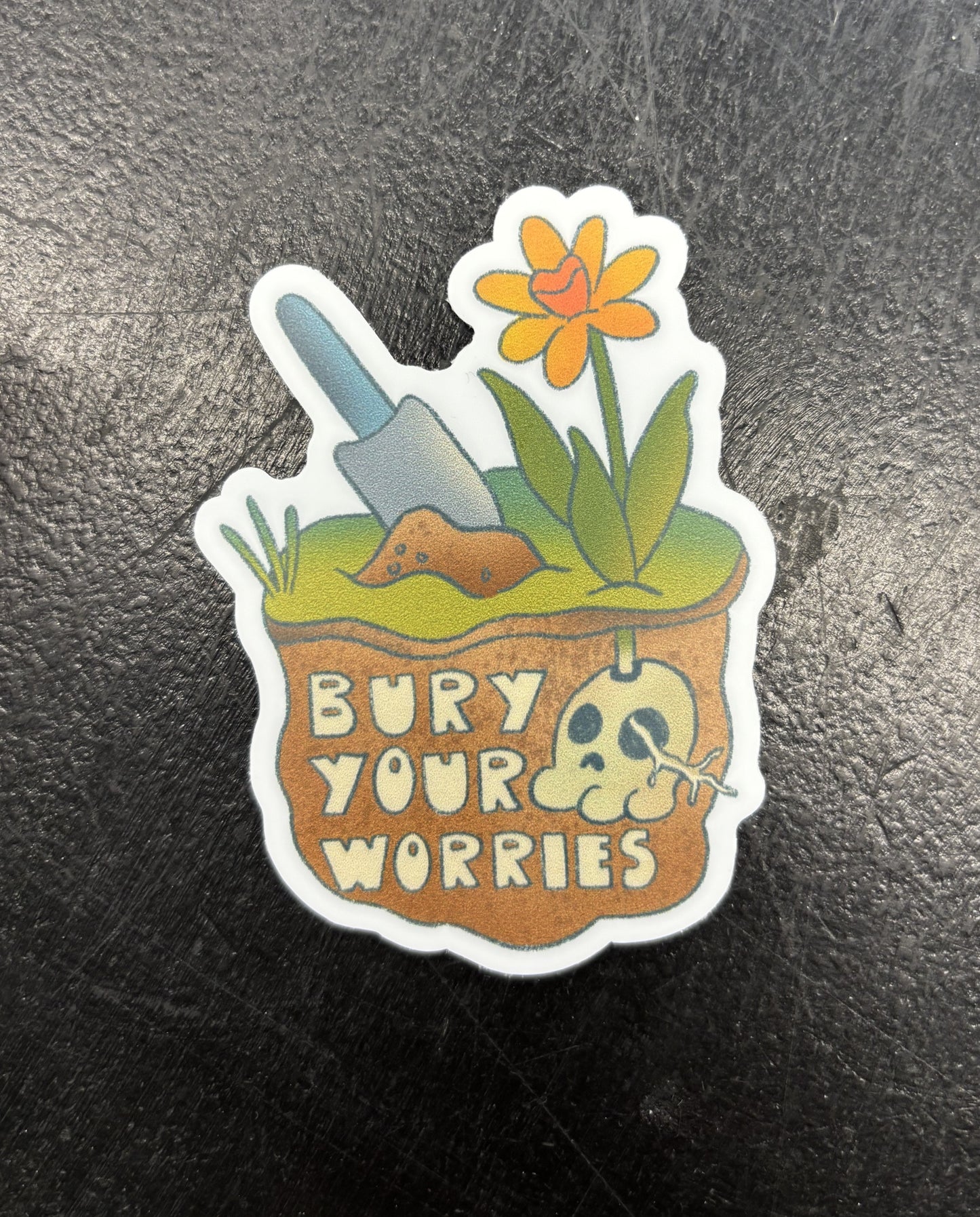 Bury Your Worries - stciker