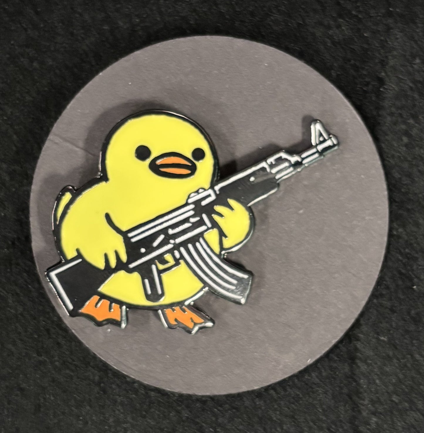 Chick with gun - pin