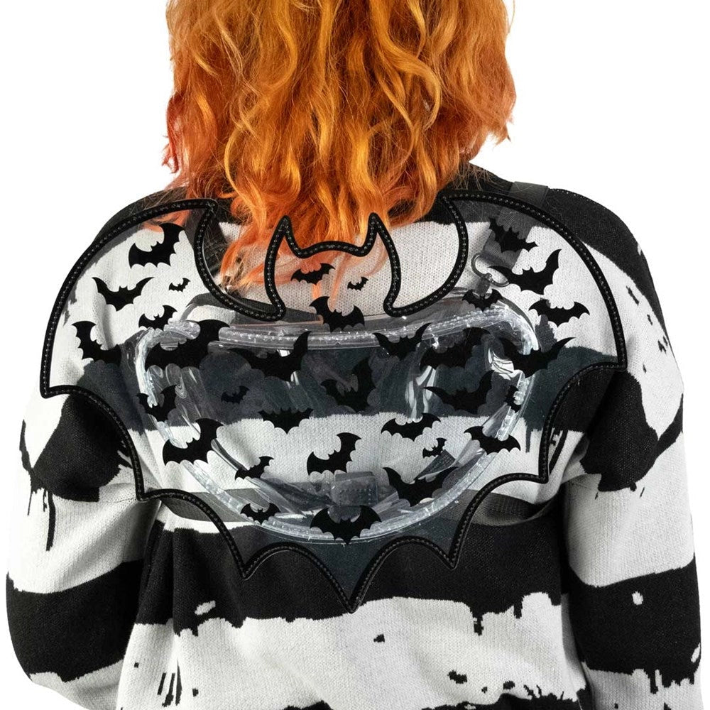 Bat Shaped Clear Vinyl - Backpack/ Crossbody Bag