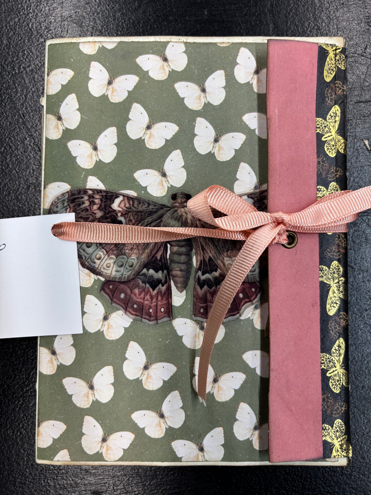 Green Moth and Flowers - travel journal