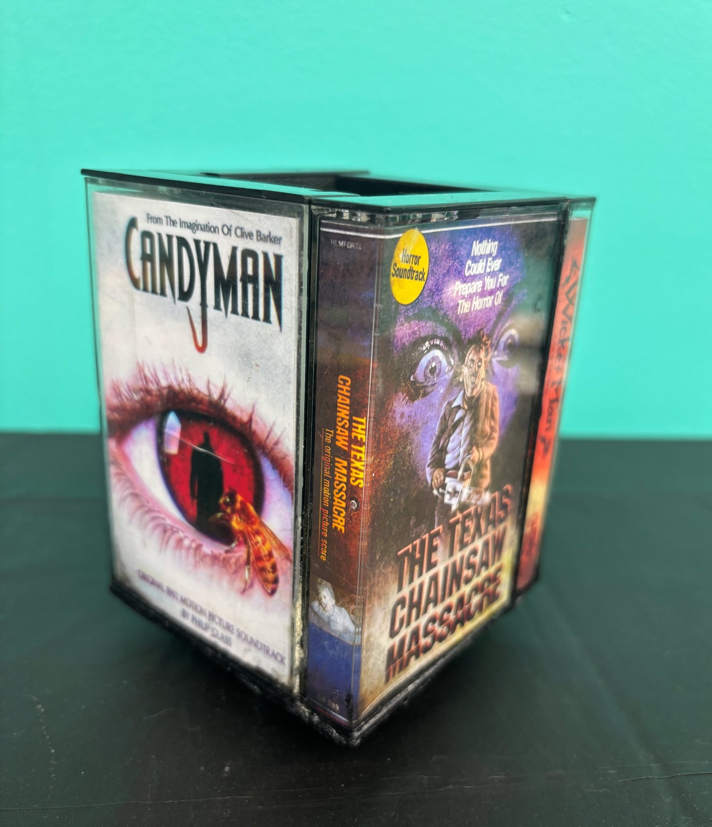 Cassette Display Holder: The Wicker Man, Deep Red, Candyman, Texas Chainsaw...