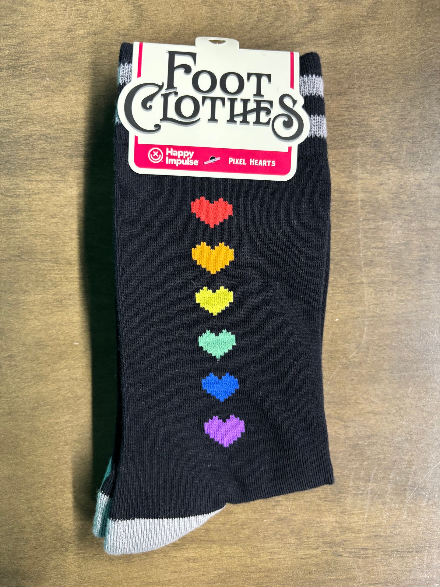 Pixel Hearts - crew socks